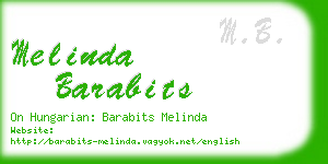 melinda barabits business card